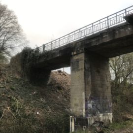 Eisenbahnbrückendemontage in Werne
